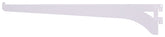 ProSource 25219PHL-PS Heavy-Duty and Single Track Shelf Bracket, 90 lb/Pair, 12 in L, 2-3/8 in H, Steel, White